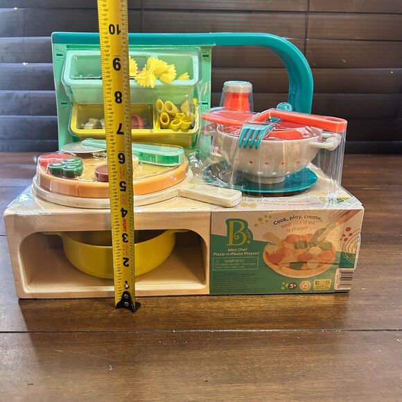 B. Toys Mini Chef Pizza-n-Pasta Wooden Kitchen Playset - Picture 5 of 6